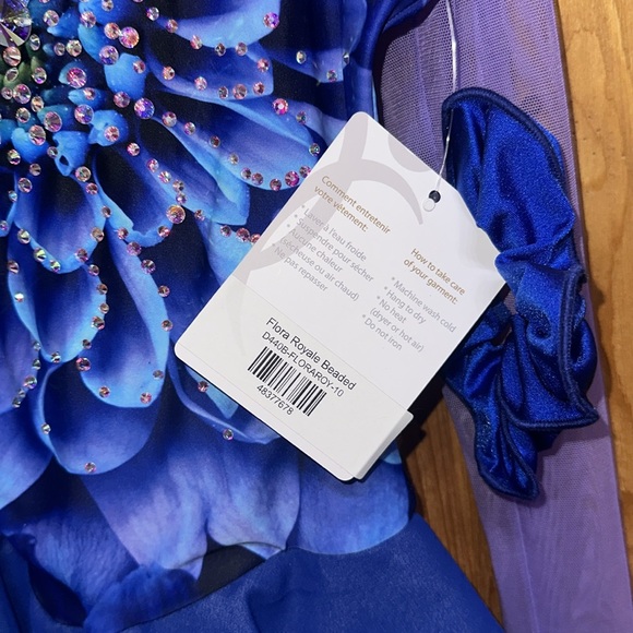 New ElitExpression Flora Royal Beaded Figure Skating Dress - Size 10/12 - Picture 3 of 8